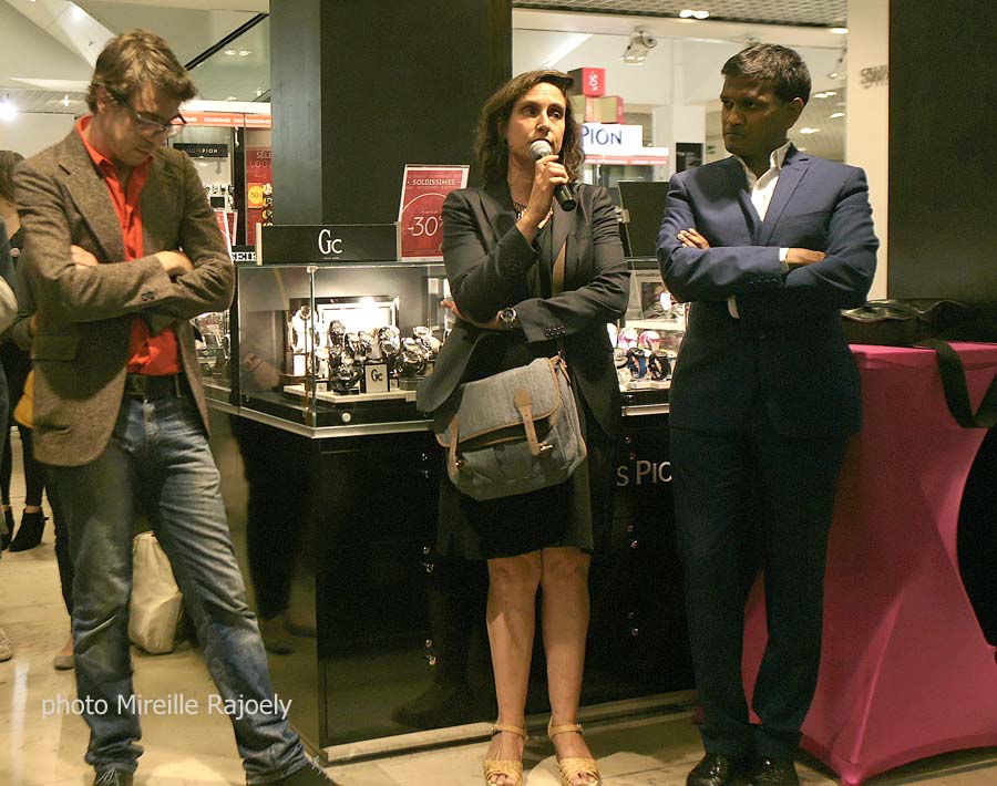 Blaise Mercier du CAPC, Claire Jacquet du FRAC Aquitaine et Ashok Adicéam de l'Institut Culturel Bernard Magrez