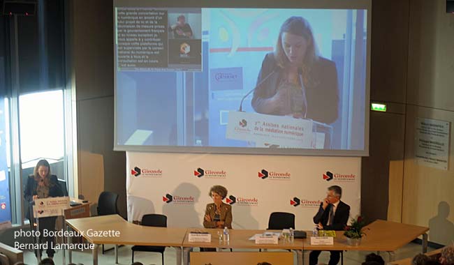 Axelle Lemaire amphithéâtre Badinter au Conseil Général