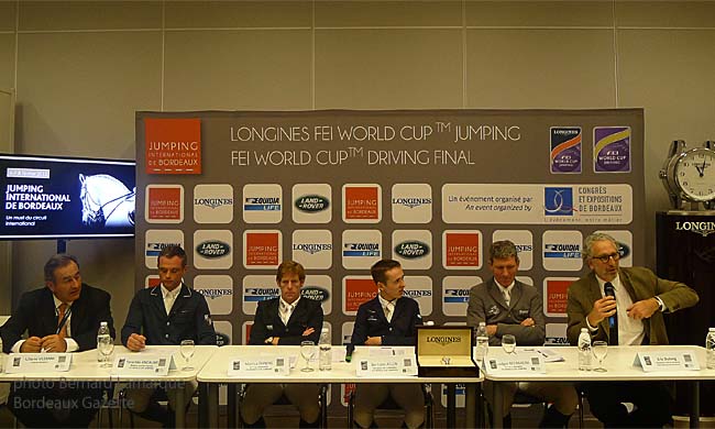 Liliano Vezzani, Timothée Anciaume, Marcus Ehning, Allen Bertram, Ludger Beerbaum et Eric Dulong Président CEB et Jumping International