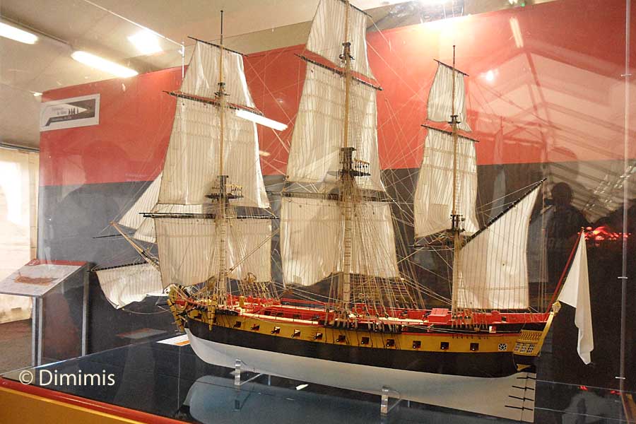 Maquette de l'Hermione