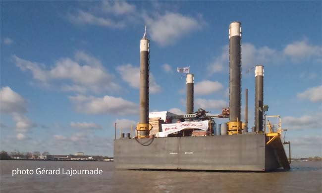 Sondage pour le pont Jean-Jacques Bosc