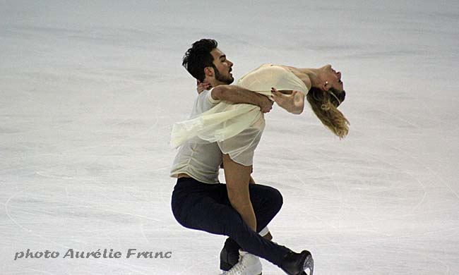 Gabriella Papadakis et Guillaume Cizeron durant leur programme long