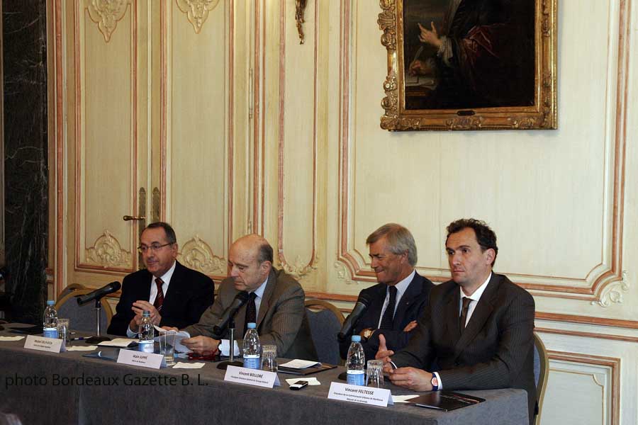 Michel Delpuech, Alain Juppé, Vincent Bolloré et Vincent Feltesse