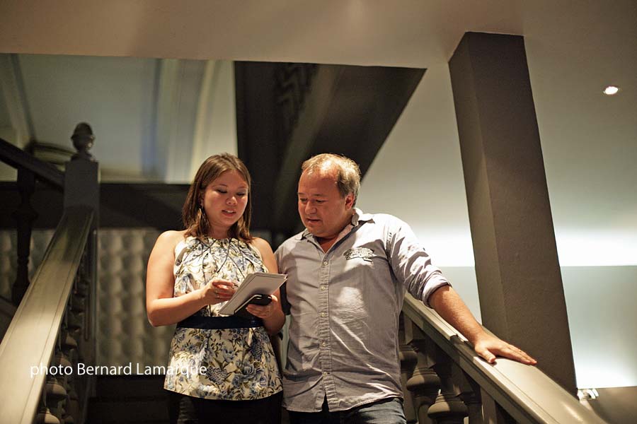 Audrey Roit et Patrick Groult pendant la tombola