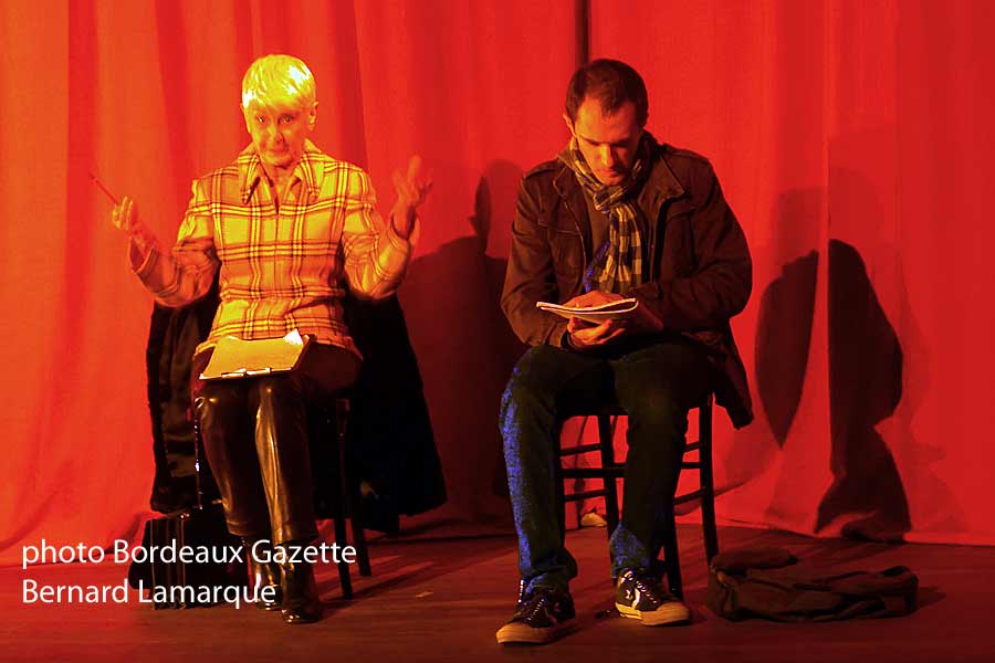 Le professeur Nicole Cazaux et l'élève Cédric Poublanc