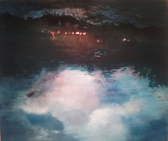"Incendie" 100x100 Huile sur toile 2012