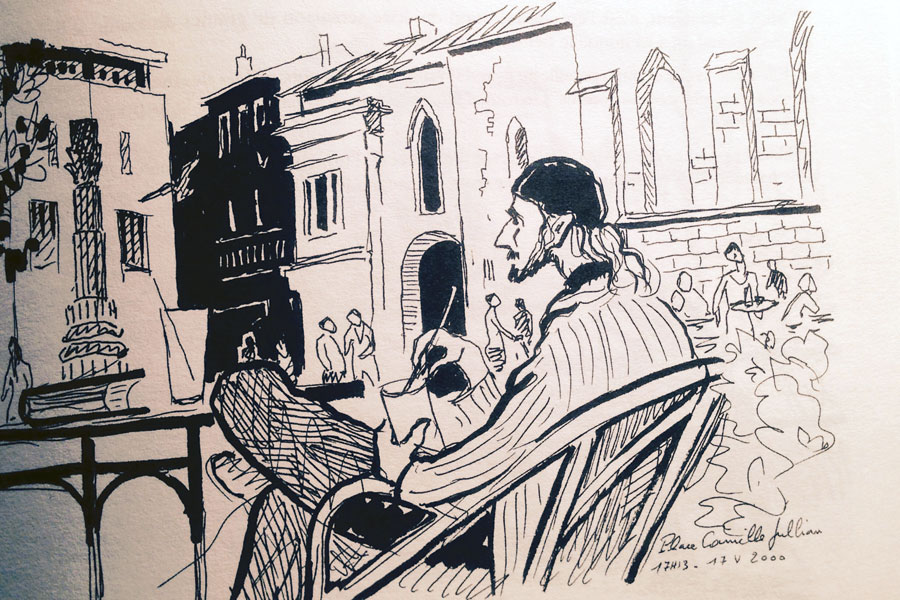 La Place Camille Julian à Bordeaux (illustration Jacques Guibillon) 