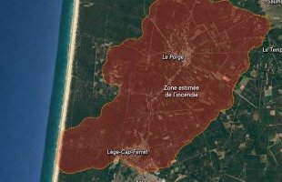Incendie en Gironde : le feu s'étend de Saumos au bassin d'Arcachon