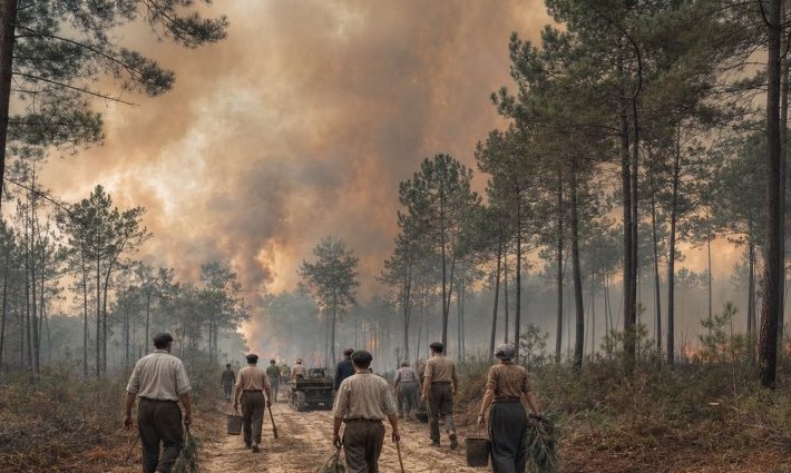 En 1949, l'incendie qui a redessiné la forêt girondin