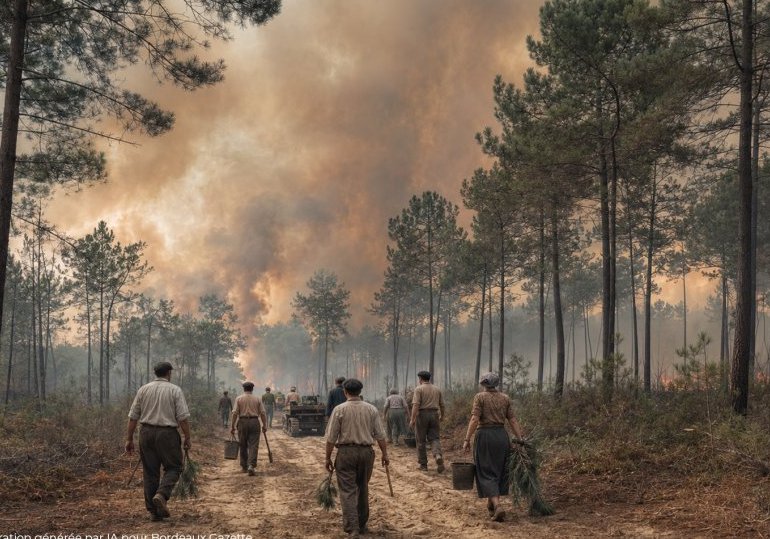 En 1949, l'incendie qui a redessiné la forêt girondin