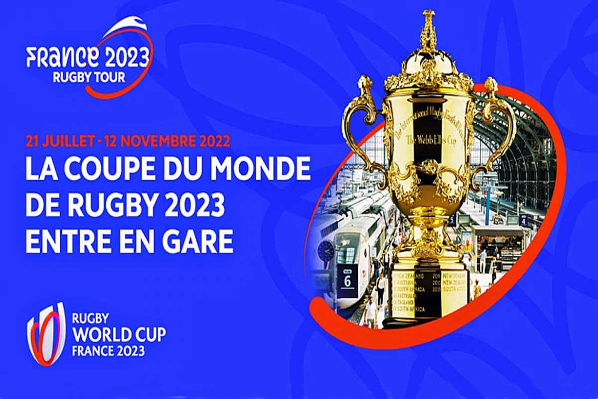 Le train de la Coupe du Monde de Rugby pour trois jours à Bordeaux